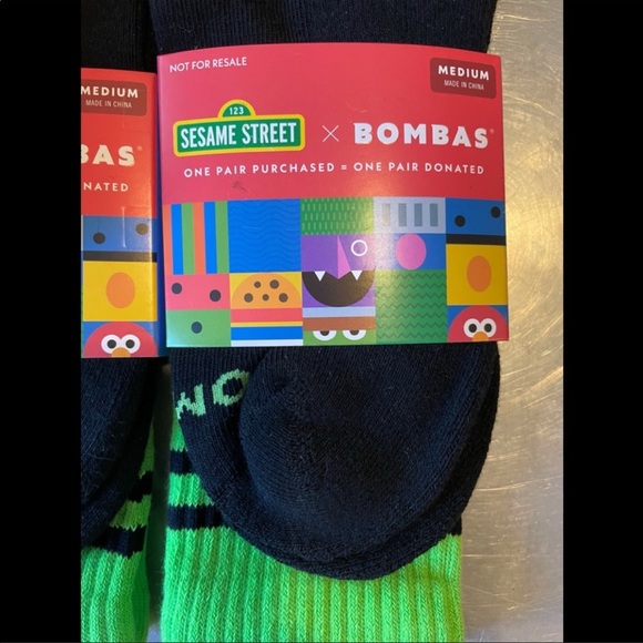 Bombas Underwear & Socks New Bombas Sesame Street Socks Oscar The Grouch Rare Limited